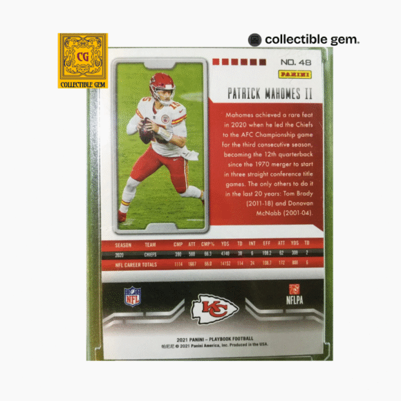 2021 Panini Playbook Patrick Mahomes II White Sparkle Prizm SSP – Kansas City Chiefs
