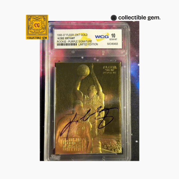 1996 Kobe Bryant Fleer 23KT Gold Rookie Purple Signature | Graded GEM MINT 10