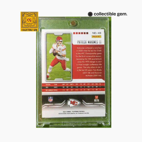 2021 Panini Playbook Patrick Mahomes II White Sparkle Prizm SSP – Kansas City Chiefs